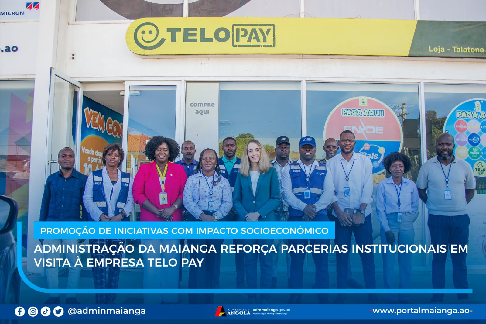ADMINISTRAÇÃO DA MAIANGA REFORÇA PARCERIAS INSTITUCIONAIS EM VISITA À EMPRESA TELO PAY