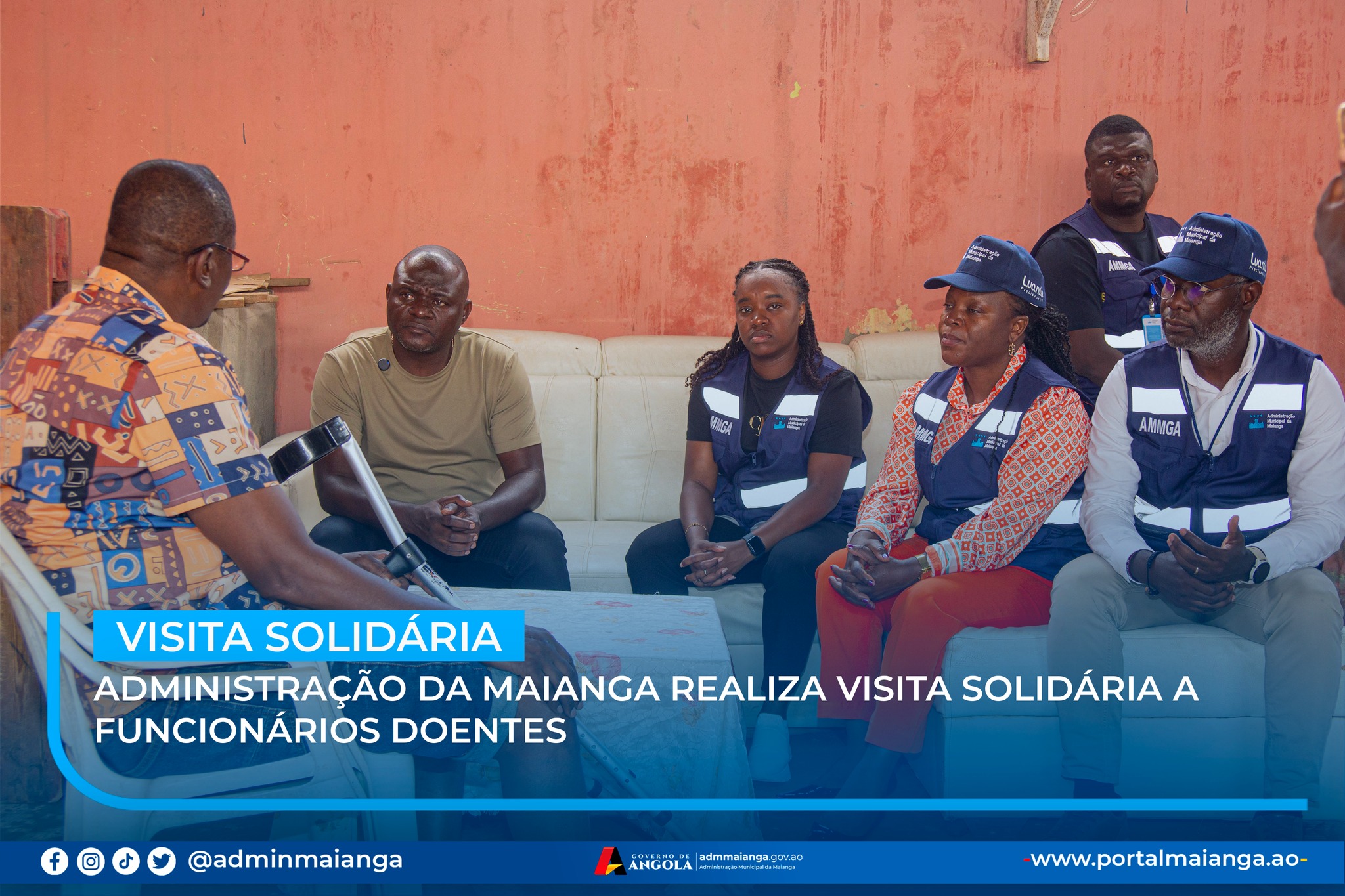 ADMINISTRAÇÃO DA MAIANGA REALIZA VISITA SOLIDÁRIA A FUNCIONÁRIOS DOENTES