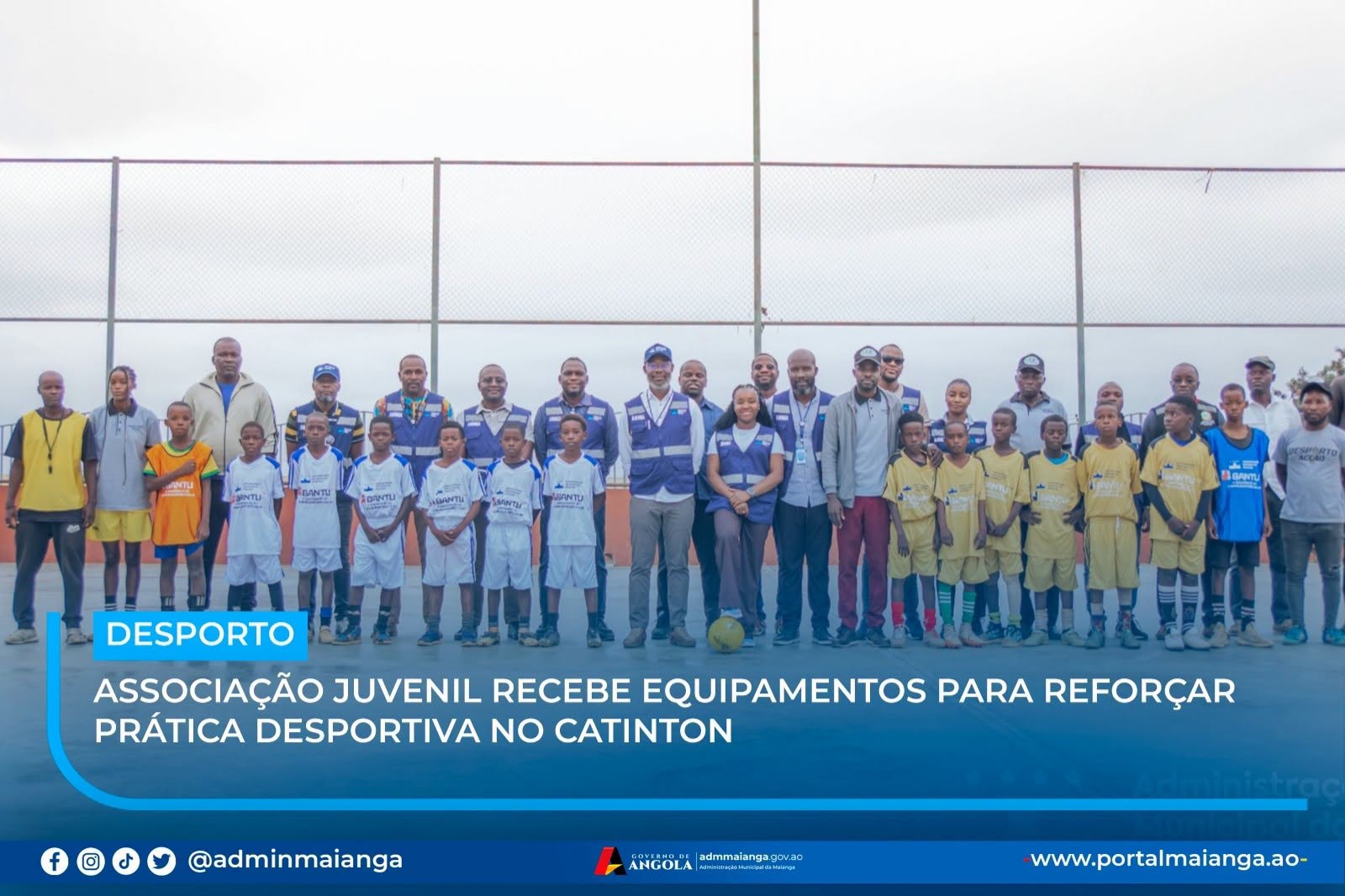 ASSOCIAÇÃO JUVENIL RECEBE EQUIPAMENTOS PARA REFORÇAR PRÁTICA DESPORTIVA NO CATINTON