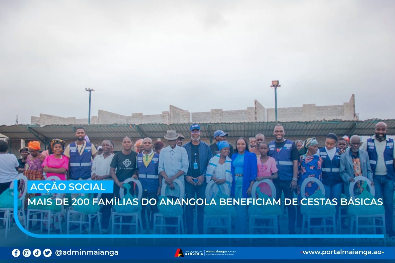 MAIS DE 200 FAMÍLIAS DO ANANGOLA BENEFICIAM DE CESTAS BÁSICAS