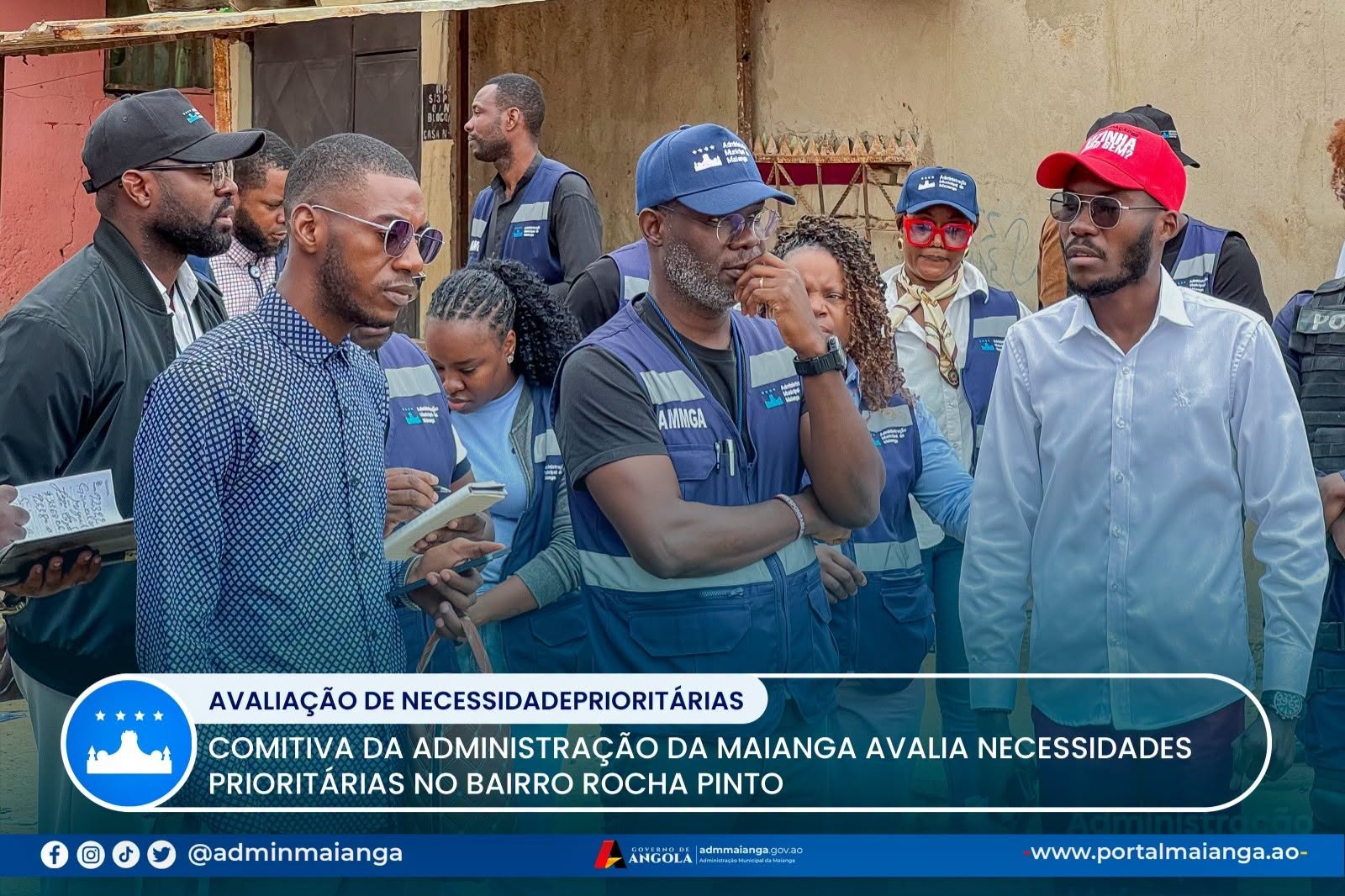 COMITIVA DA ADMINISTRAÇÃO DA MAIANGA AVALIA NECESSIDADES PRIORITÁRIAS NO BAIRRO ROCHA PINTO