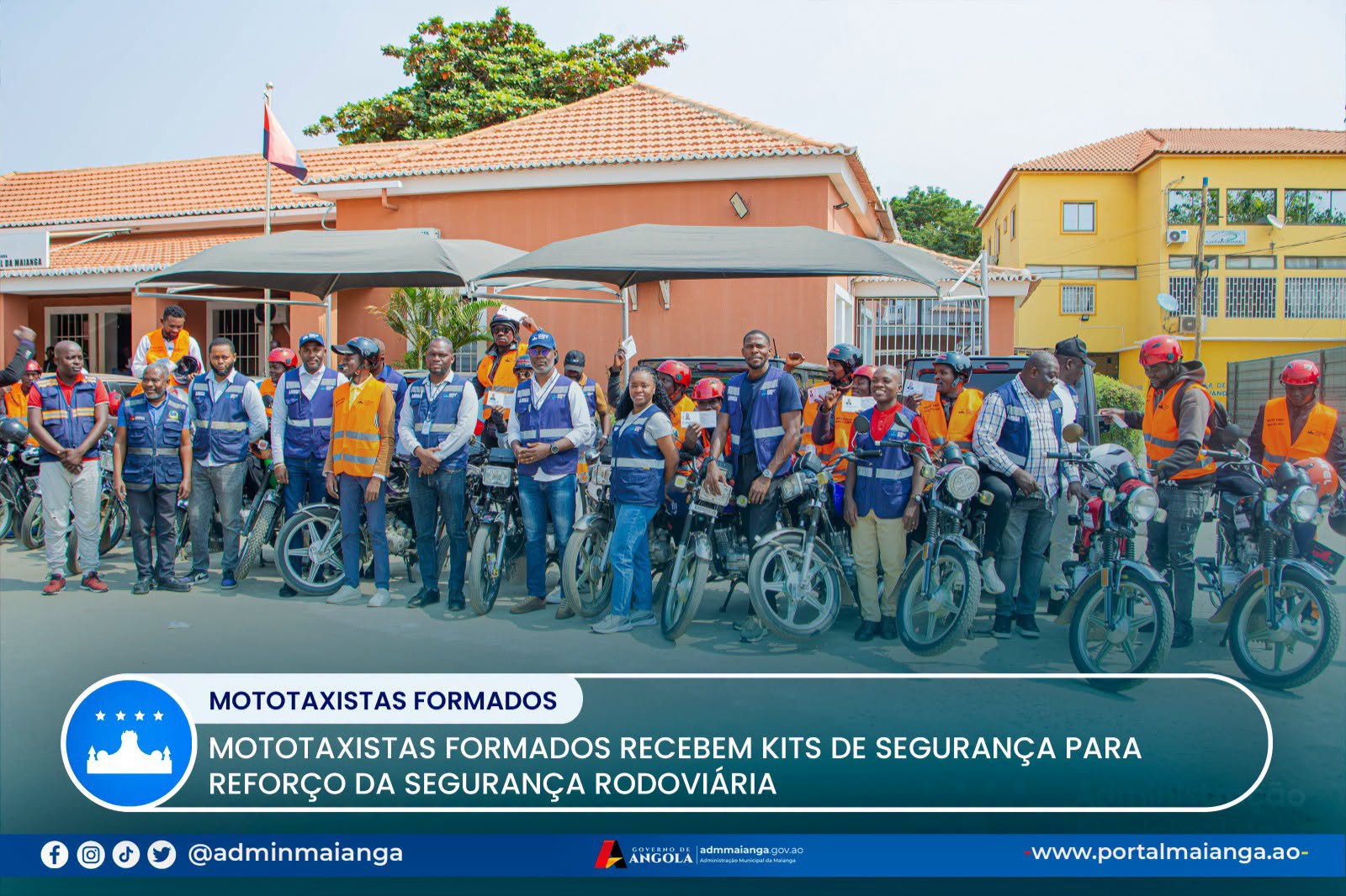 MOTOTAXISTAS FORMADOS RECEBEM KITS DE SEGURANÇA PARA REFORÇO DA SEGURANÇA RODOVIÁRIA