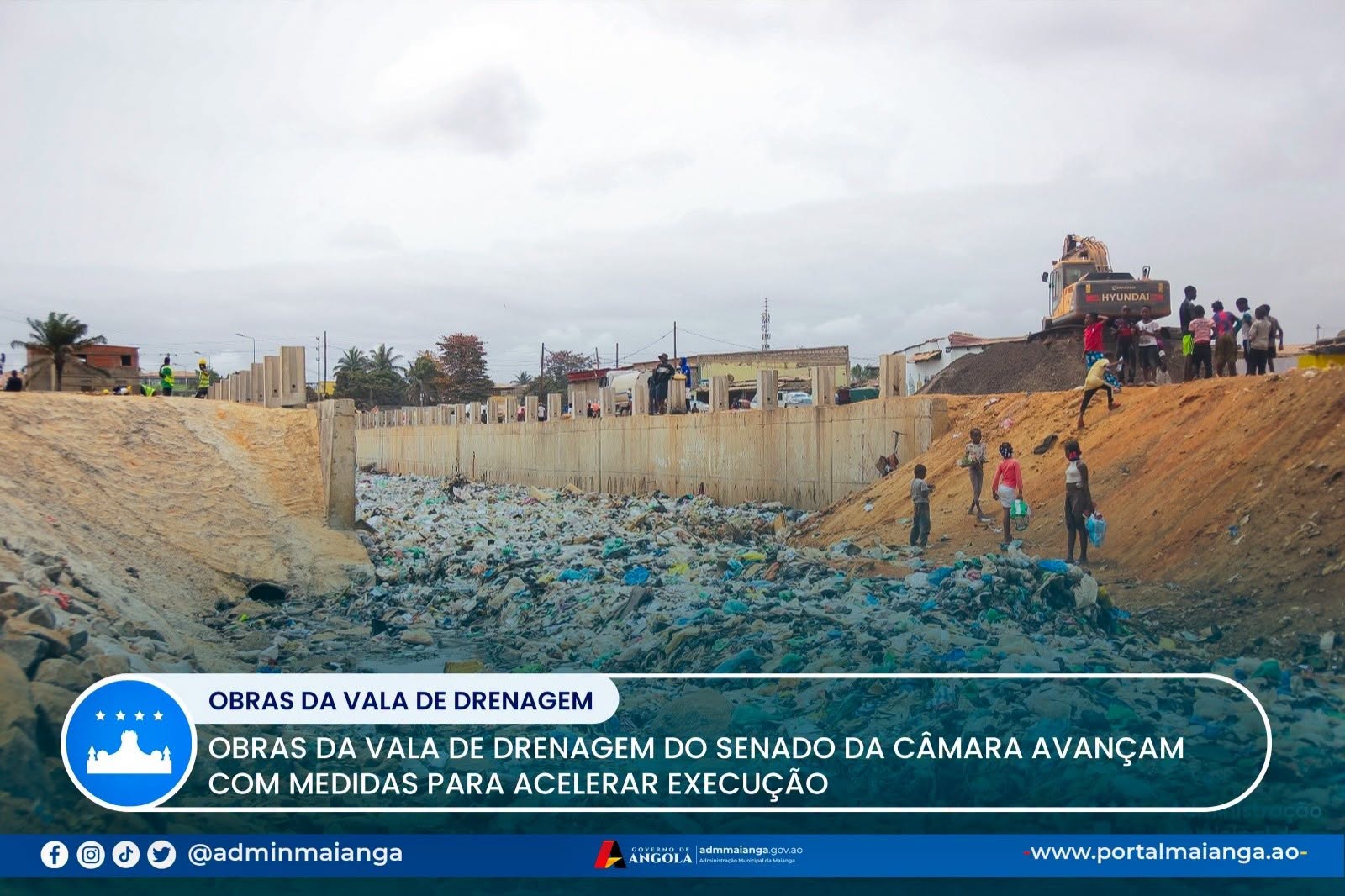 OBRAS DA VALA DE DRENAGEM DA SENADO DA CÂMARA AVANÇAM COM MEDIDAS PARA ACELERAR EXECUÇÃO