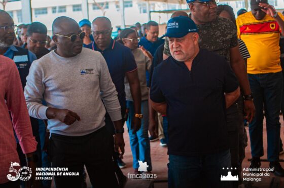 GOVERNADOR LUÍS NUNES ACOMPANHA MONTAGEM DO STAND DA MAIANGA NA FMCA